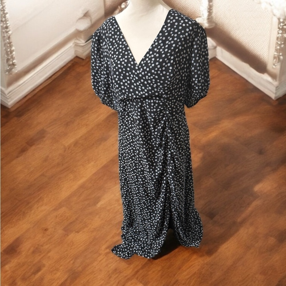 Forever 21 Black and White Polka Dot Maxi Dress